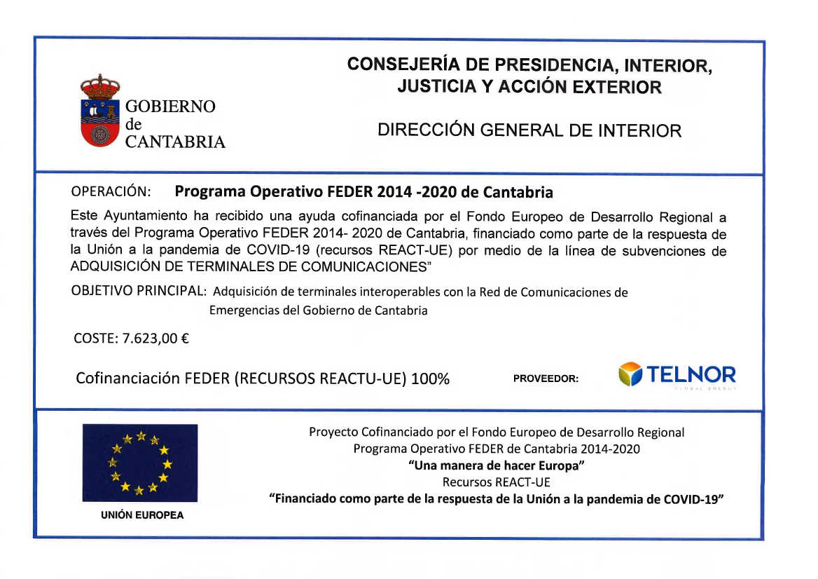 Programa Operativo FEDER 2014-2020 de Cantabria